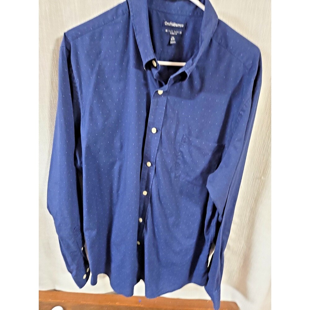 Men's Croft & Barrow Easy Care Long-Sleeve Button-Down Shirt Blue